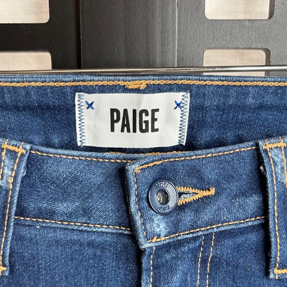 💙PAIGE Verdugo Ultra Skinny Dark Blue Stretch , Cotton blend Jeans Size 28💙 - Picture 6 of 17